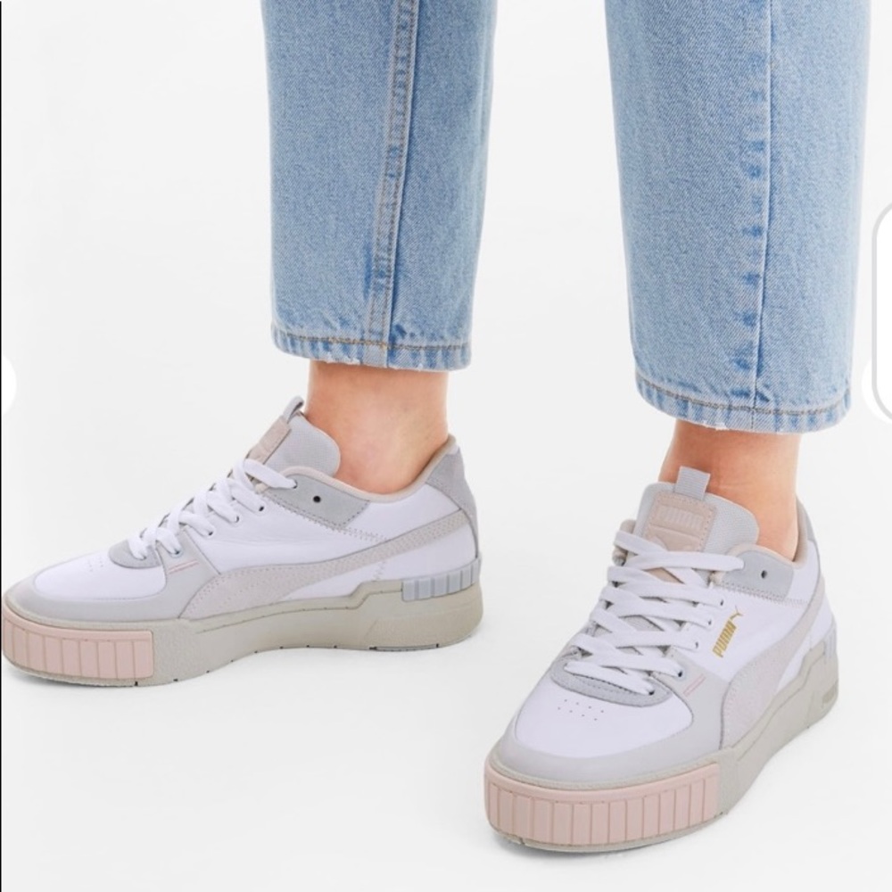 PUMA Cali Sport Mix Women’s Sneakers (White-Marshmallow) Size US 7
